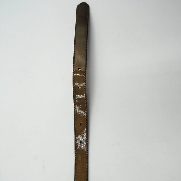 Ralph Lauren Belt Size Large Reversible Burgundy‎ Faux Crocodile Copper Metallic - Picture 4 of 6